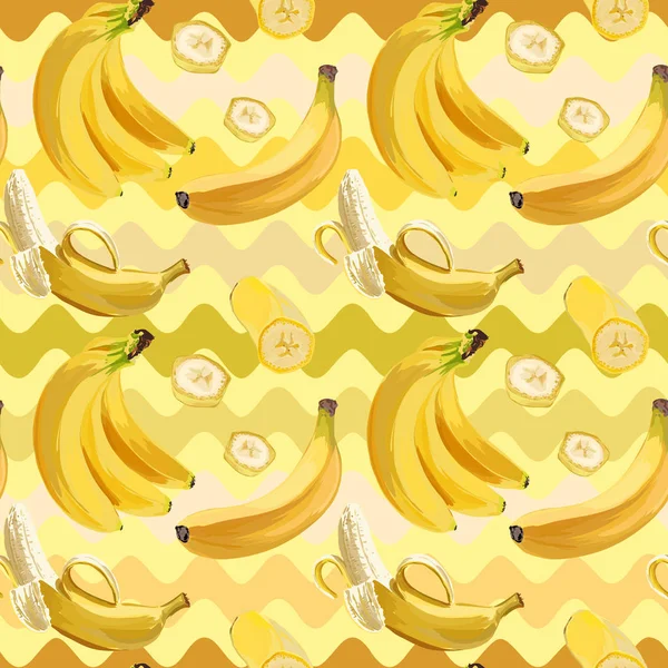 Padrão de banana vector sem costura — Vetor de Stock