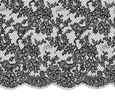 Sorunsuz vektör siyah dantel modeli