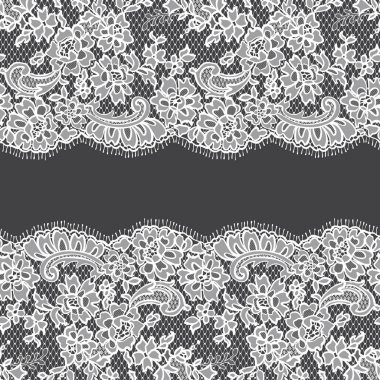 Sorunsuz vektör beyaz dantel modeli