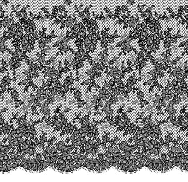 Sorunsuz vektör siyah dantel modeli