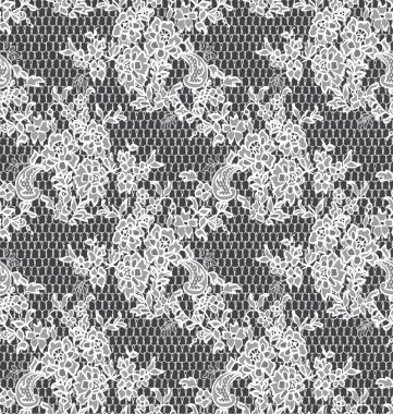 Sorunsuz vektör beyaz dantel modeli