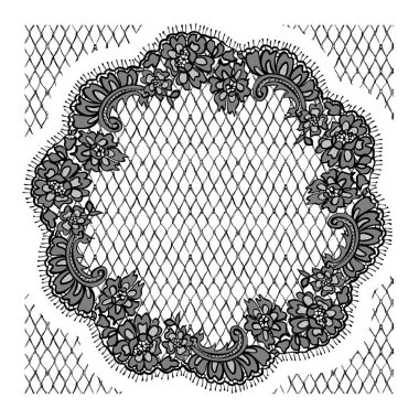 Vektör siyah dantel çerçeve