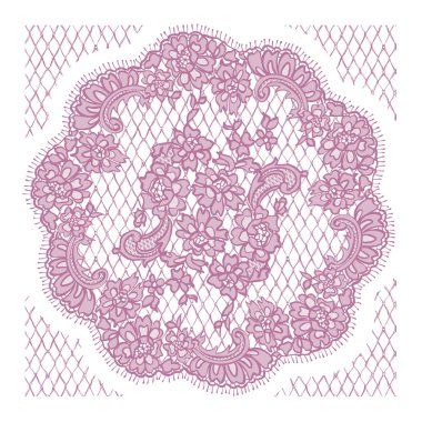 Vektör pembe dantel çerçeve