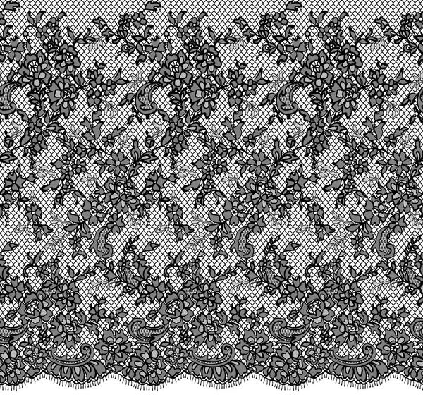 원활한 벡터 블랙 레이스 패턴 — 스톡 벡터