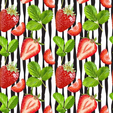 Vektör çilek deseni