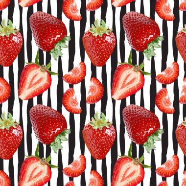 Vektör çilek deseni