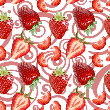 Vektör çilek deseni