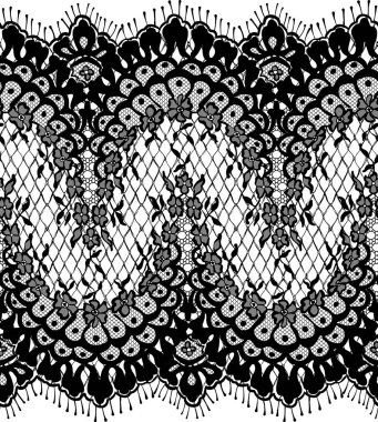 Sorunsuz vektör siyah dantel modeli