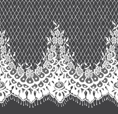 Sorunsuz vektör beyaz dantel modeli