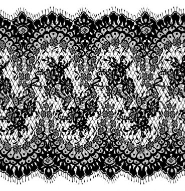 Sorunsuz vektör siyah dantel modeli
