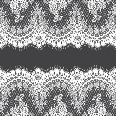 Sorunsuz vektör beyaz dantel modeli