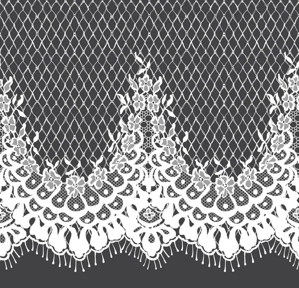 Sorunsuz vektör beyaz dantel modeli
