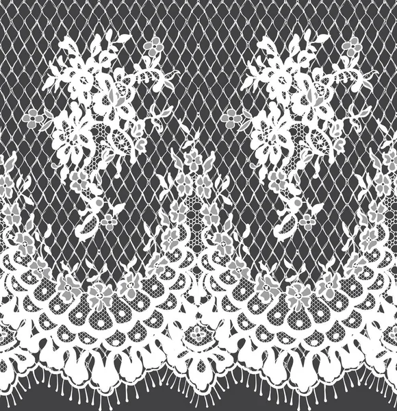 Modèle de dentelle blanche vectorielle sans couture — Image vectorielle