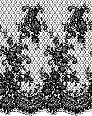 Sorunsuz vektör siyah dantel modeli