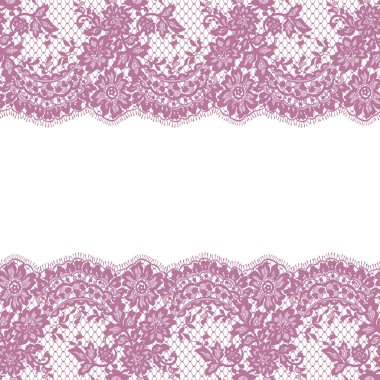 Sorunsuz vektör pembe dantel çerçeve