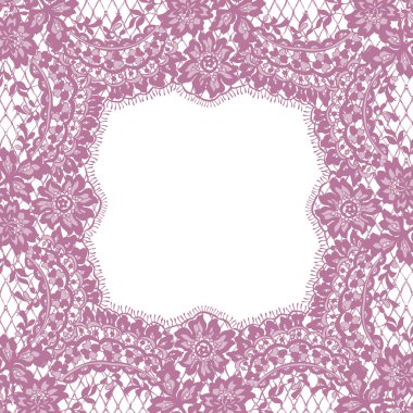Vektör pembe dantel çerçeve
