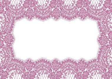 Sorunsuz vektör pembe dantel çerçeve