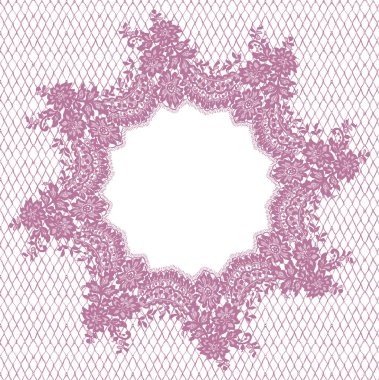 Vektör pembe dantel çerçeve