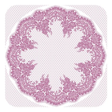 Vektör pembe dantel çerçeve