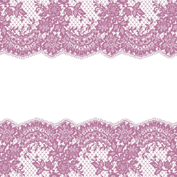 Seamless Vector Pink Lace Frame — Stock Vector