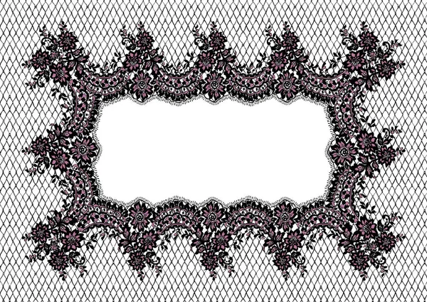 Cadre vectoriel en dentelle noire — Image vectorielle