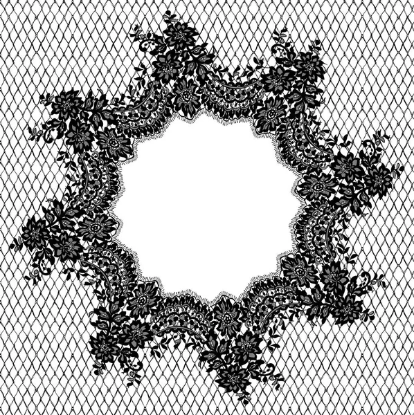 Cadre vectoriel en dentelle noire — Image vectorielle