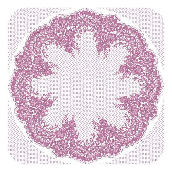 Vector Pink Lace Frame — Stock Vector