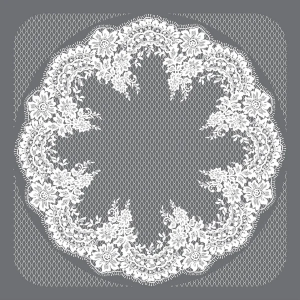 Cadre vectoriel en dentelle blanche — Image vectorielle