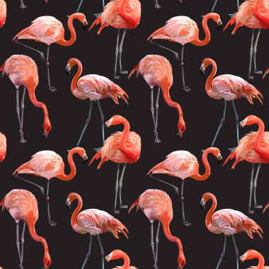 Sorunsuz vektör Flamingo desen