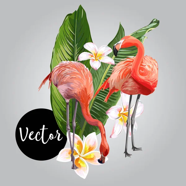 Pembe Flamingo illüstrasyon vektör