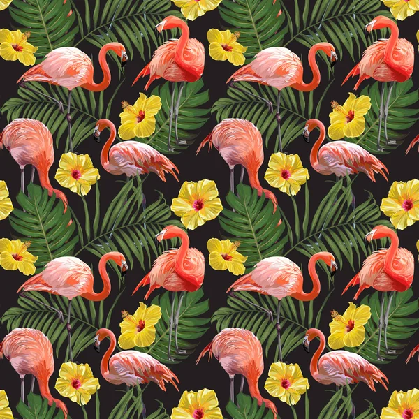 Sorunsuz vektör Flamingo desen