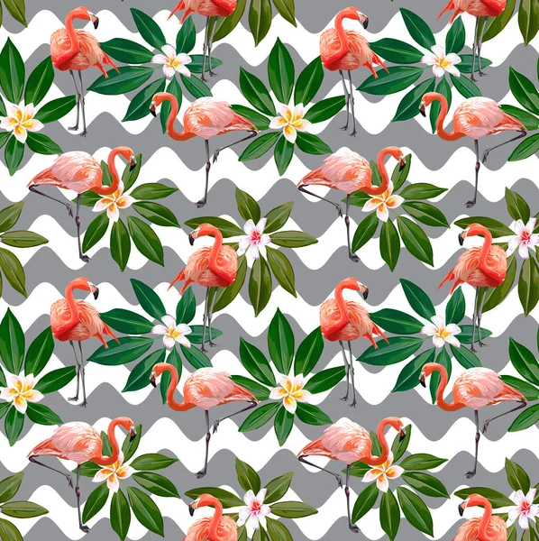 Sömlös vektor Flamingo mönster — Stock vektor