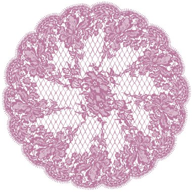 Vektör pembe dantel çerçeve