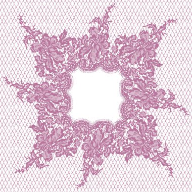 Vektör pembe dantel çerçeve