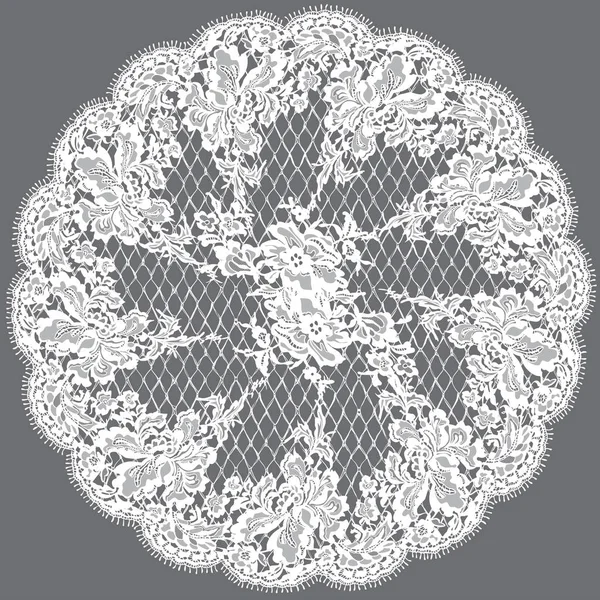 Cadre vectoriel en dentelle blanche — Image vectorielle