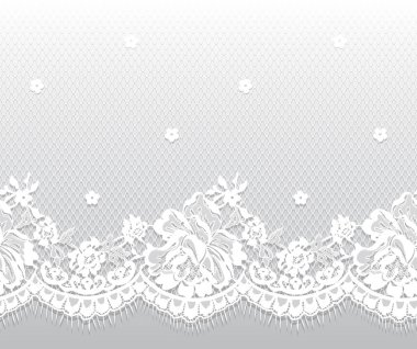 Sorunsuz vektör beyaz dantel modeli