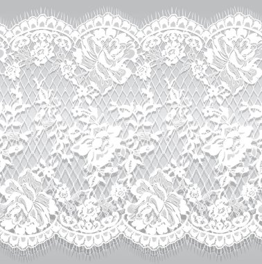 Sorunsuz vektör beyaz dantel modeli