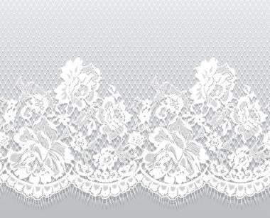 Sorunsuz vektör beyaz dantel modeli