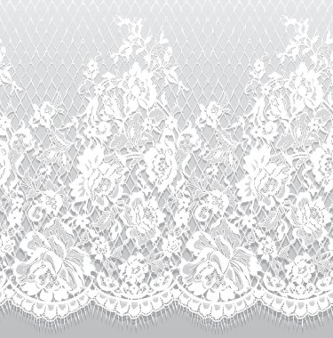 Sorunsuz vektör beyaz dantel modeli