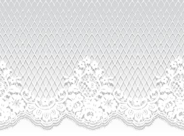 Sorunsuz vektör beyaz dantel modeli