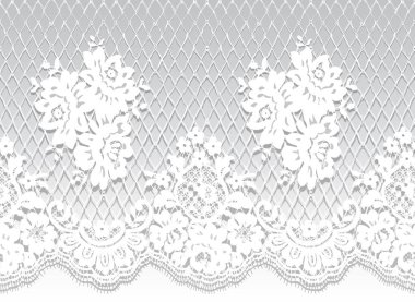 Sorunsuz vektör beyaz dantel modeli