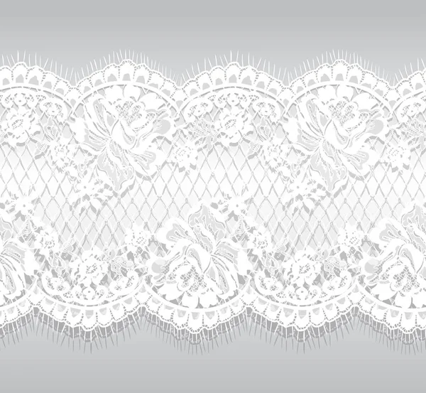 Seamless Vector White Lace Pattern — Stock Vector