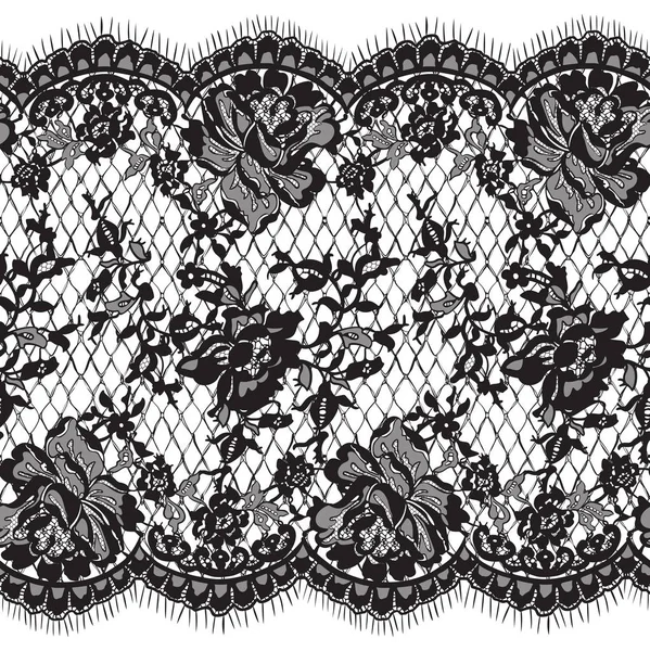 Sorunsuz vektör siyah dantel modeli