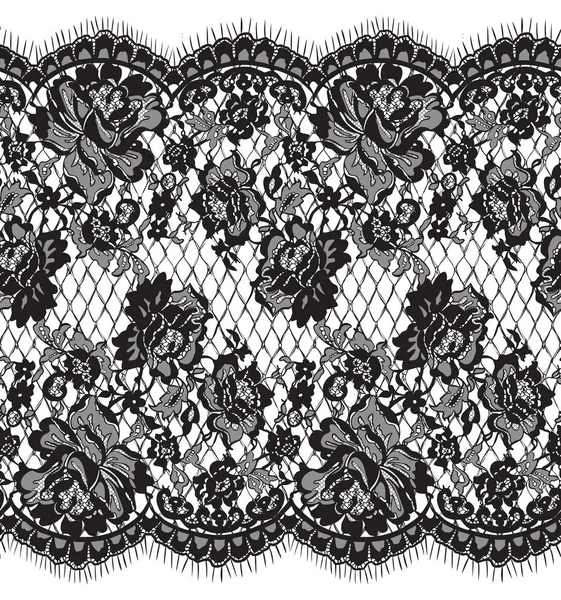 Sorunsuz vektör siyah dantel modeli