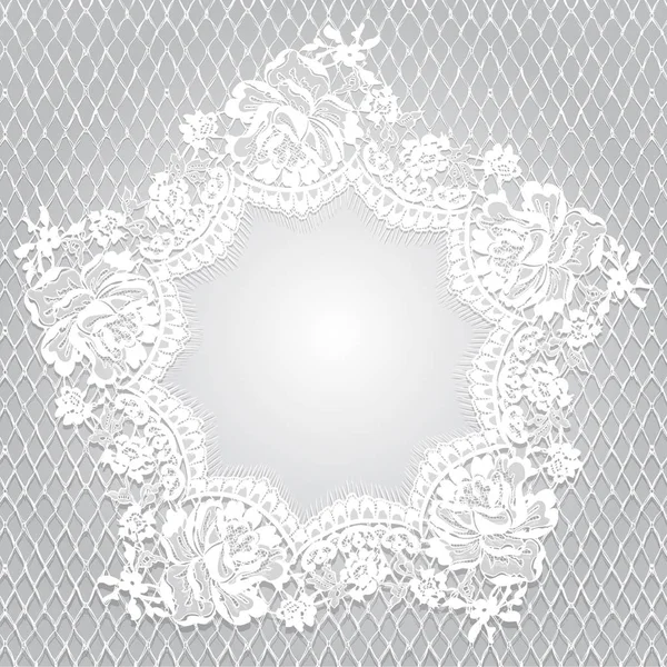 矢量白色花边框架模板 — 图库矢量图片