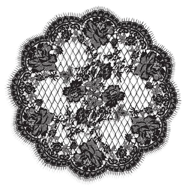 Vektör siyah dantel çerçeve şablon