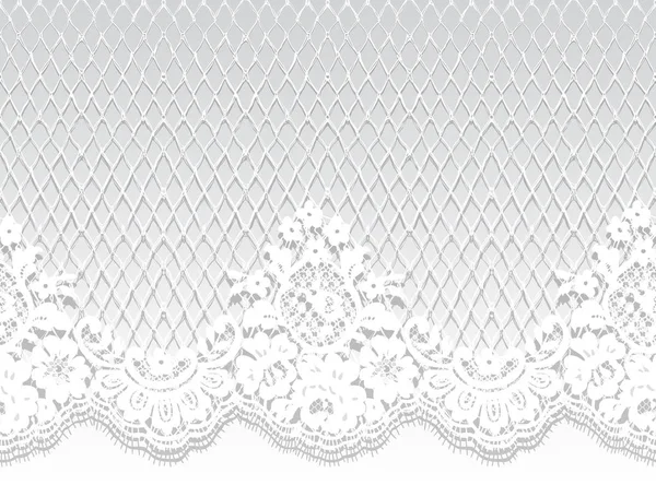 Modèle de dentelle blanche vectorielle sans couture — Image vectorielle