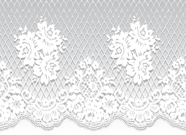 Sorunsuz vektör beyaz dantel modeli