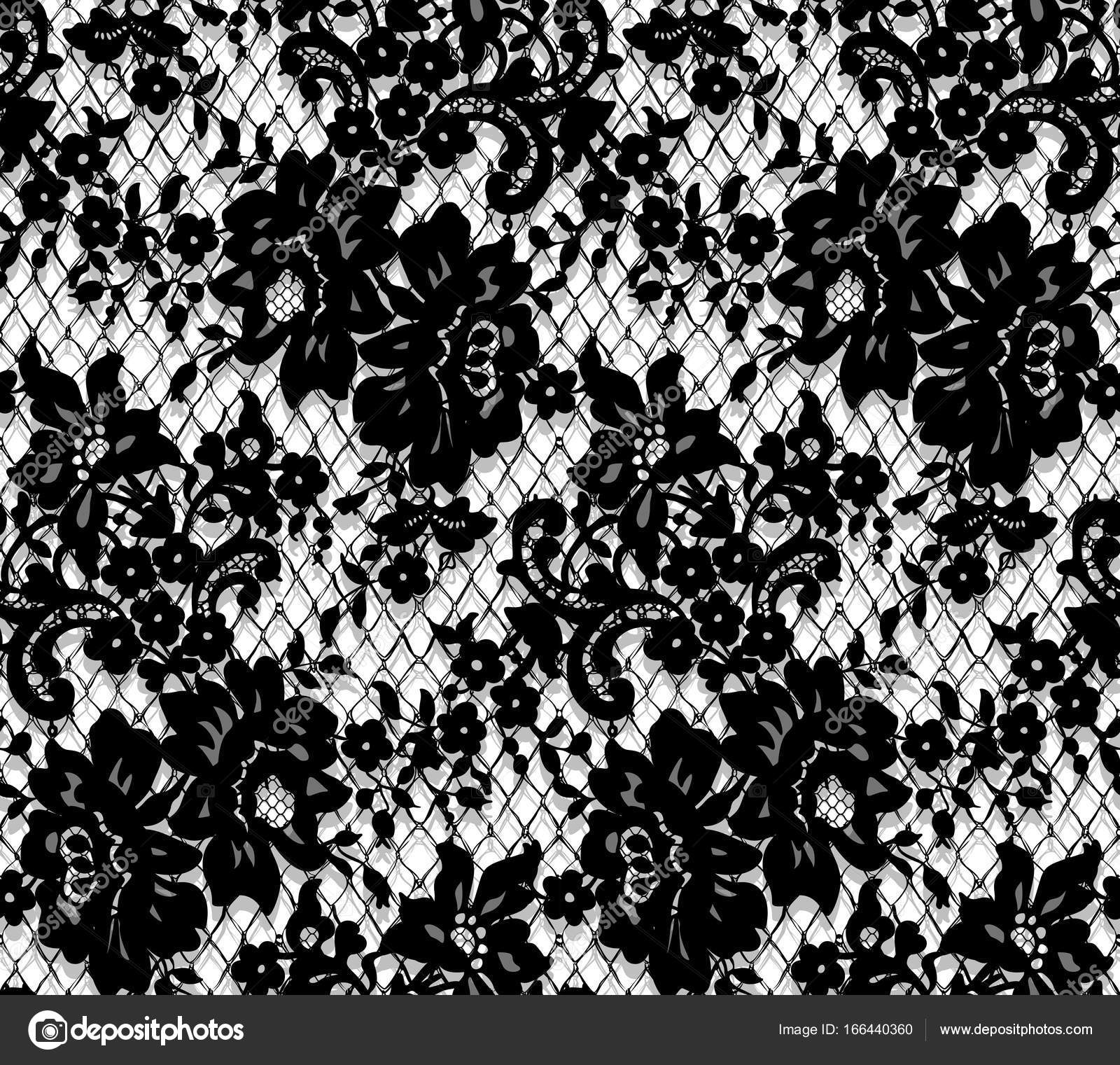 Black Lace Seamless Pattern Stock Illustration - Download Image