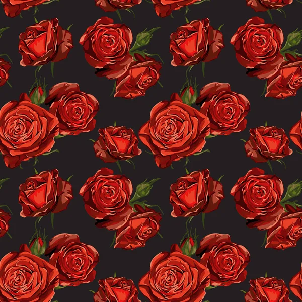 Sorunsuz vektör gül deseni